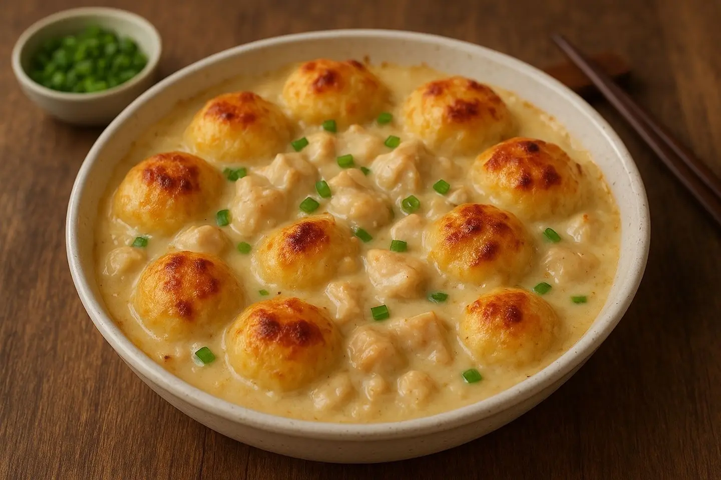 Potato Balls Tray With Chicken - Medium