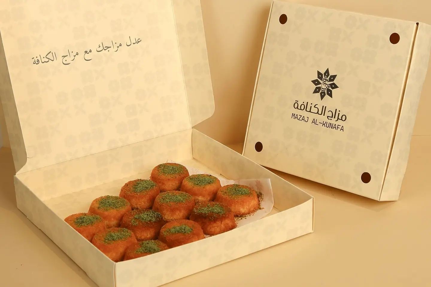 كنافه ميني بالجبن والقشطه - 6 حبة