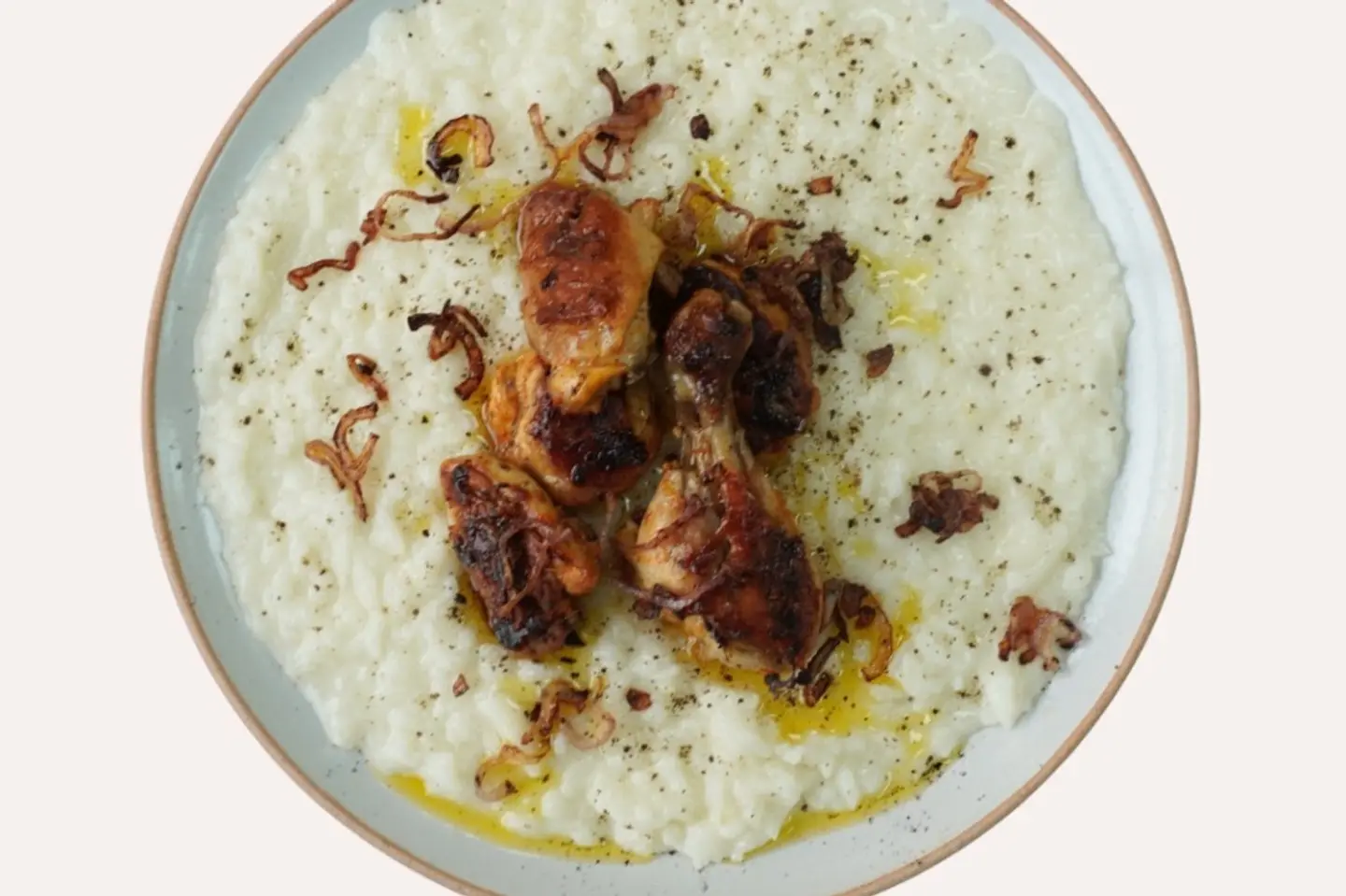 سليق مع دجاج محمر - نص دجاجه