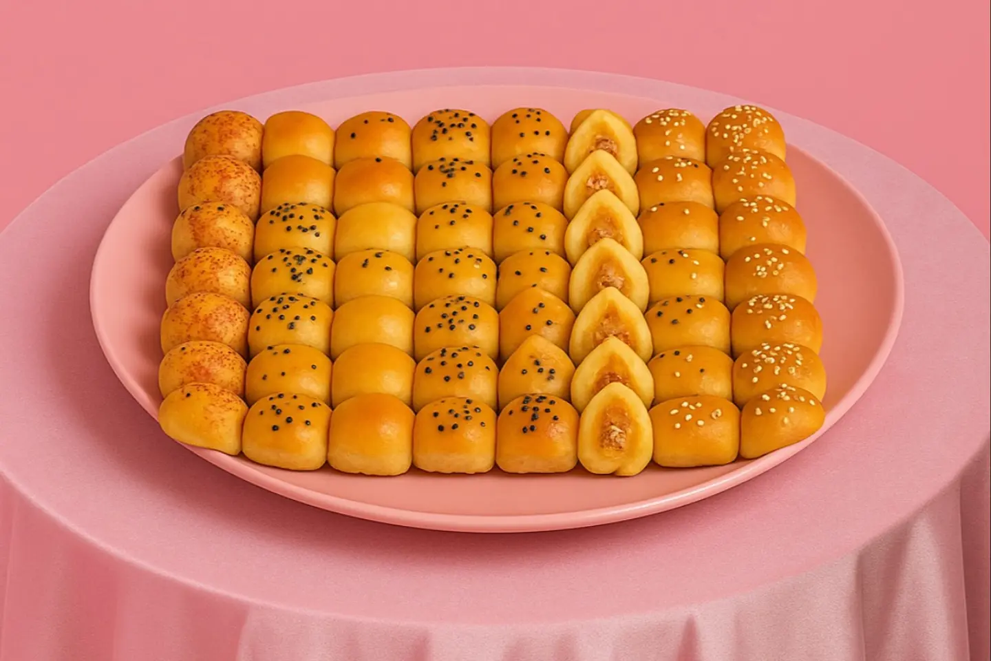 طبق معجنات - وسط