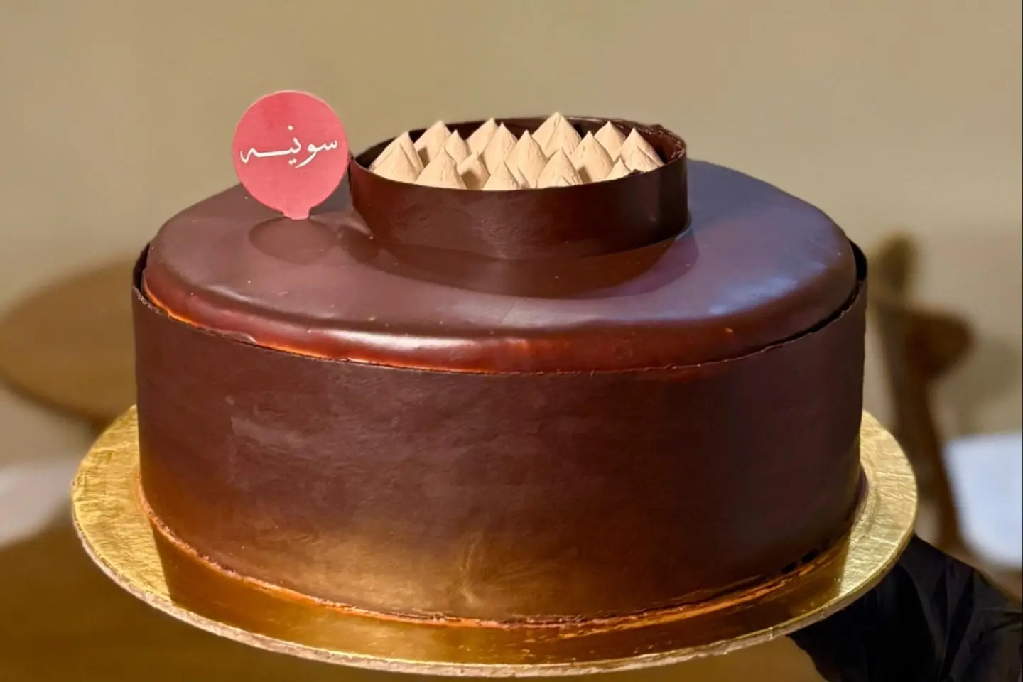 سونيه سنقتشر كيك - ٩ آنش مع طباعة عبارة، الرجاء كتابتها بالملاحظات