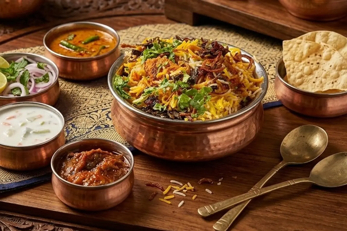 Chicken Dum Biryani - Small Platter / Sahn 2kg   For 3 Persons