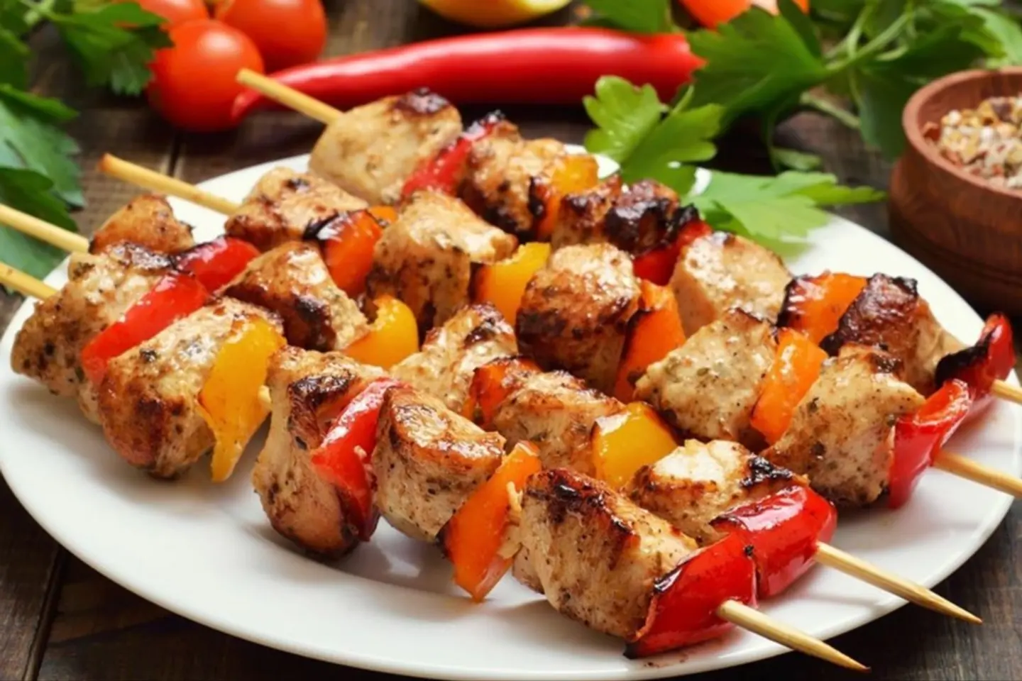 One Person Chicken Awsal - Three Skewers