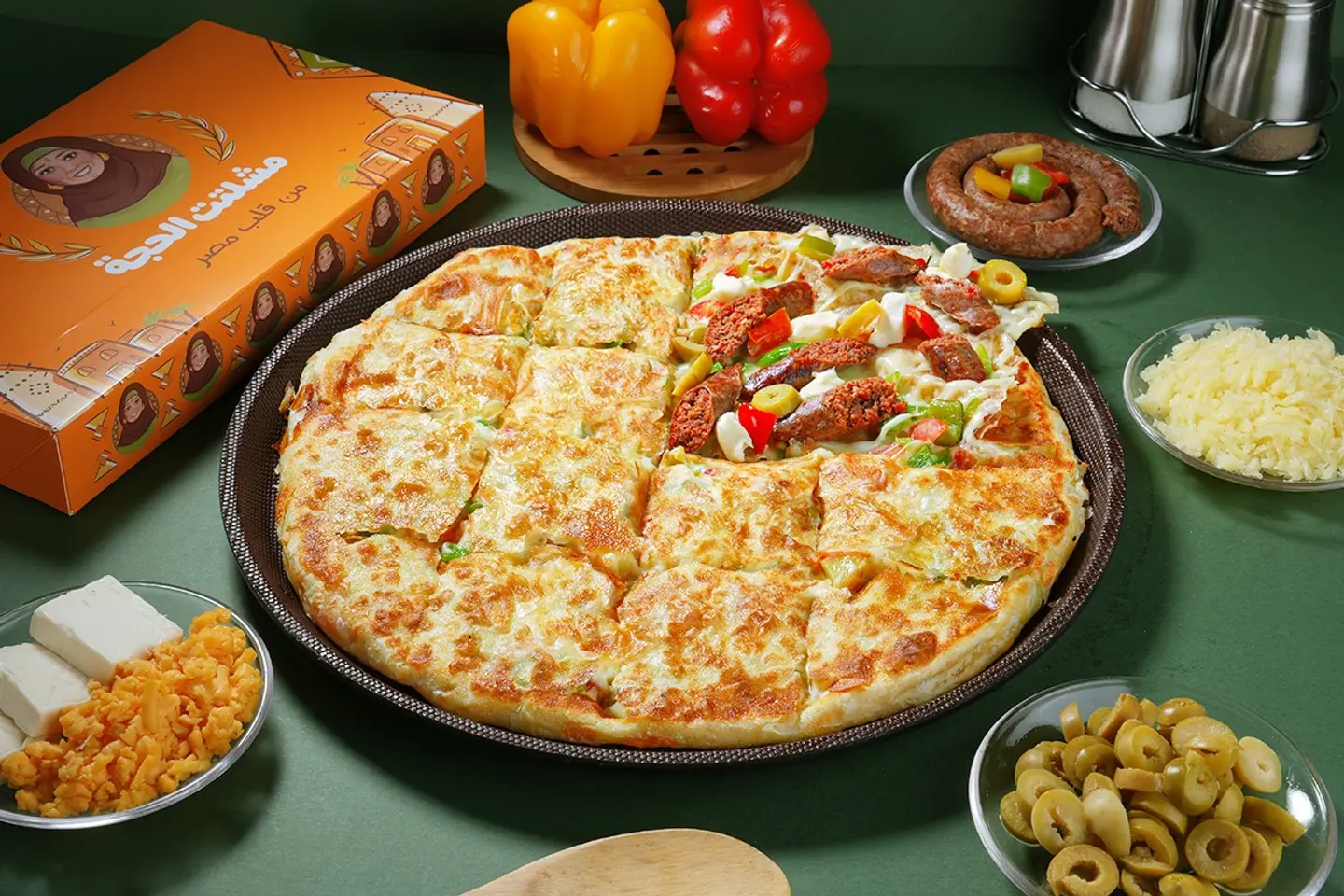 Sausage N Kiri Cheese Feter (Pie) - Large Size