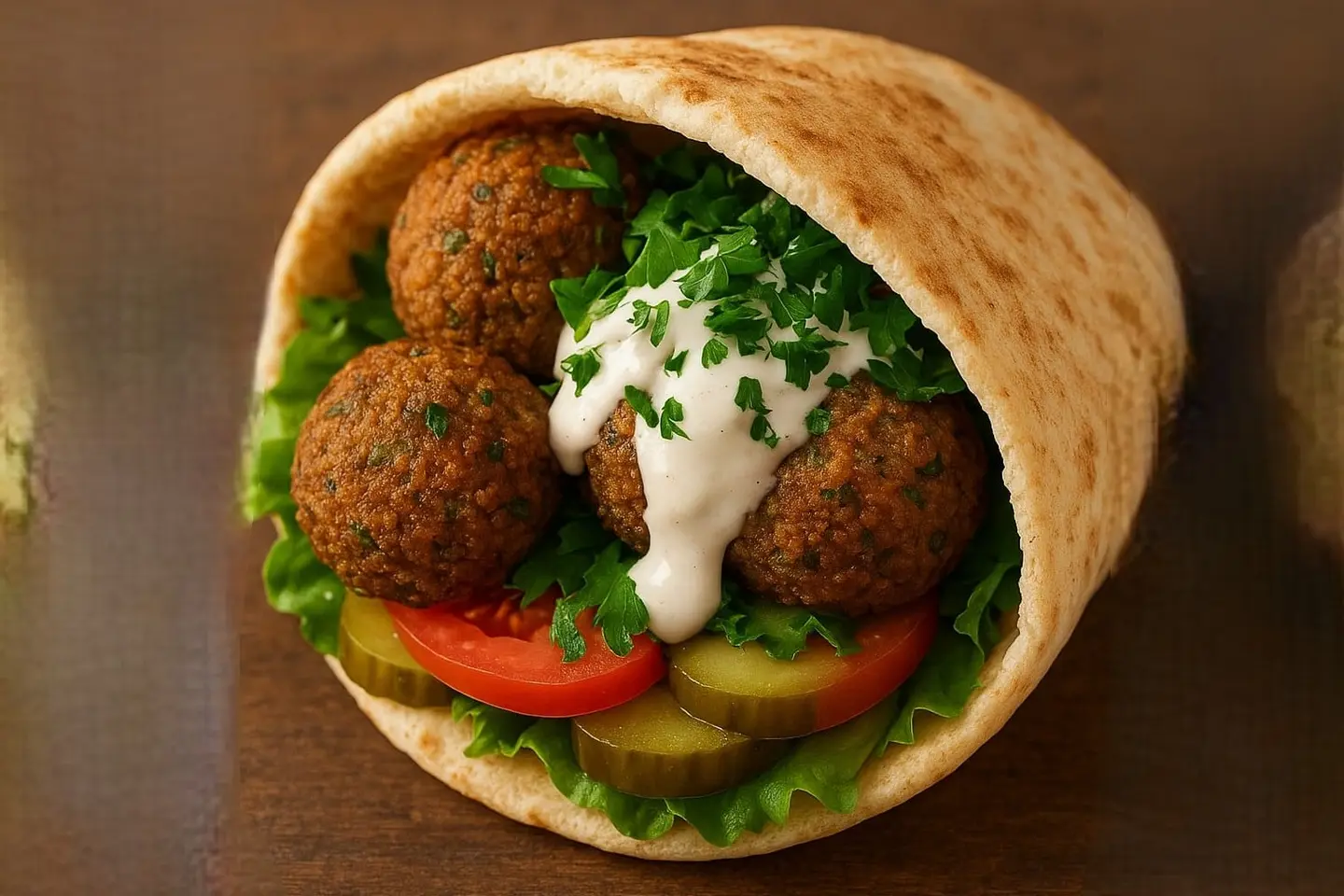 فلافل خبز صاج - مشكل