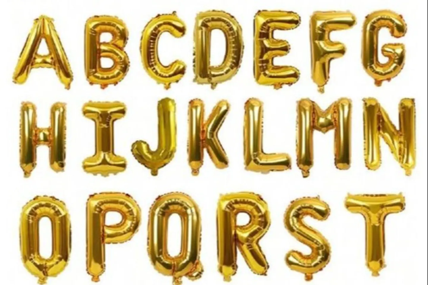Helium Letter Gold Balloons - Letter C