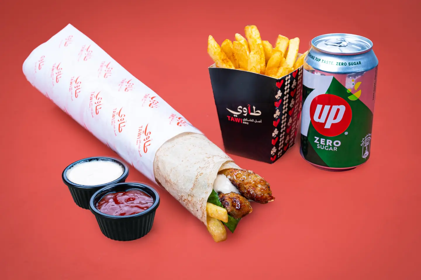 وجبة كباب دجاج ,عصير - صغير