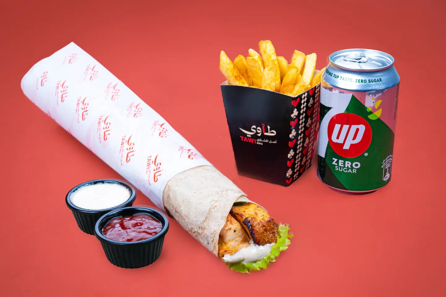 وجبة شيش طاووق ,عصير - صغير