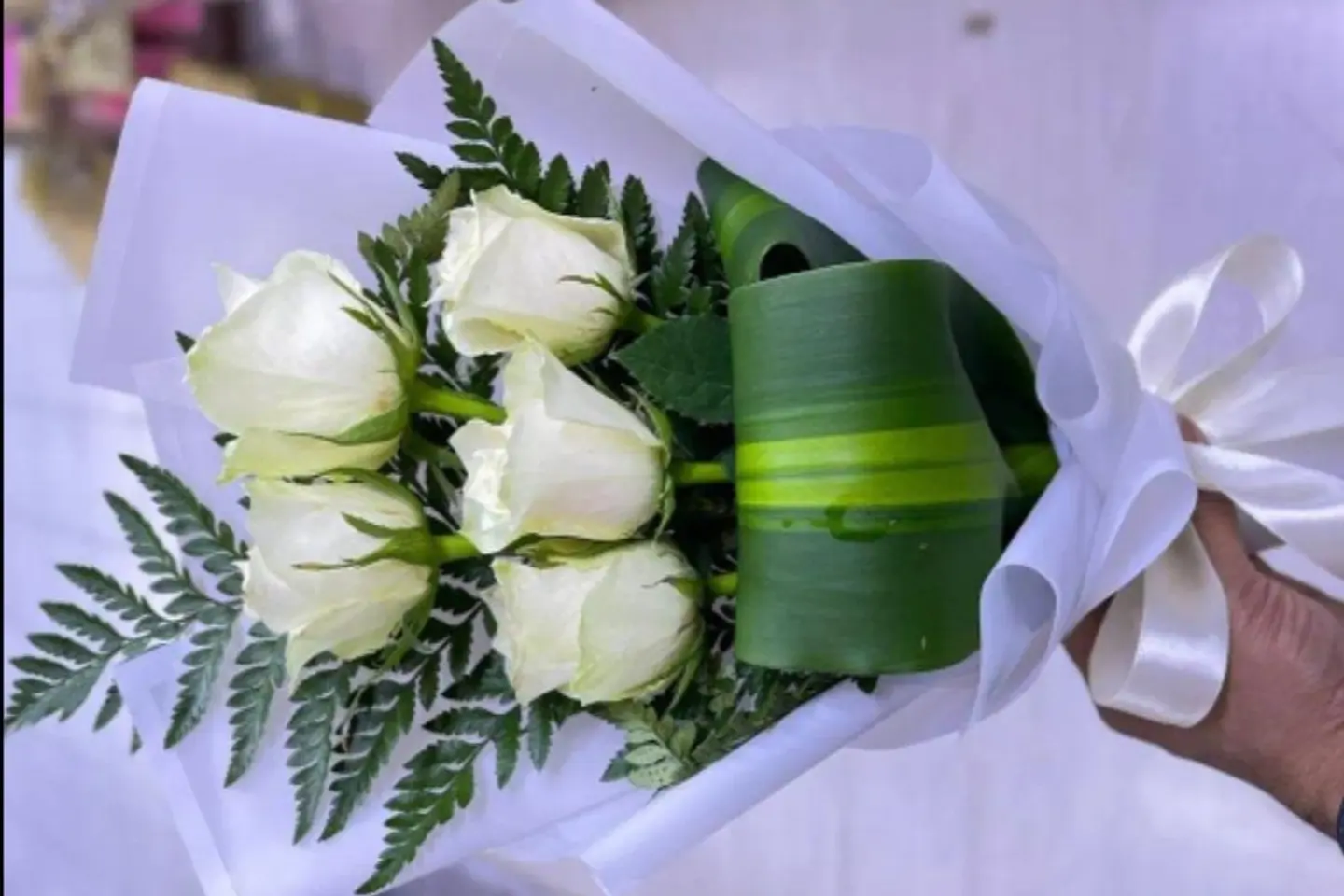 باقه بنمط مدرج صغير - اصفر