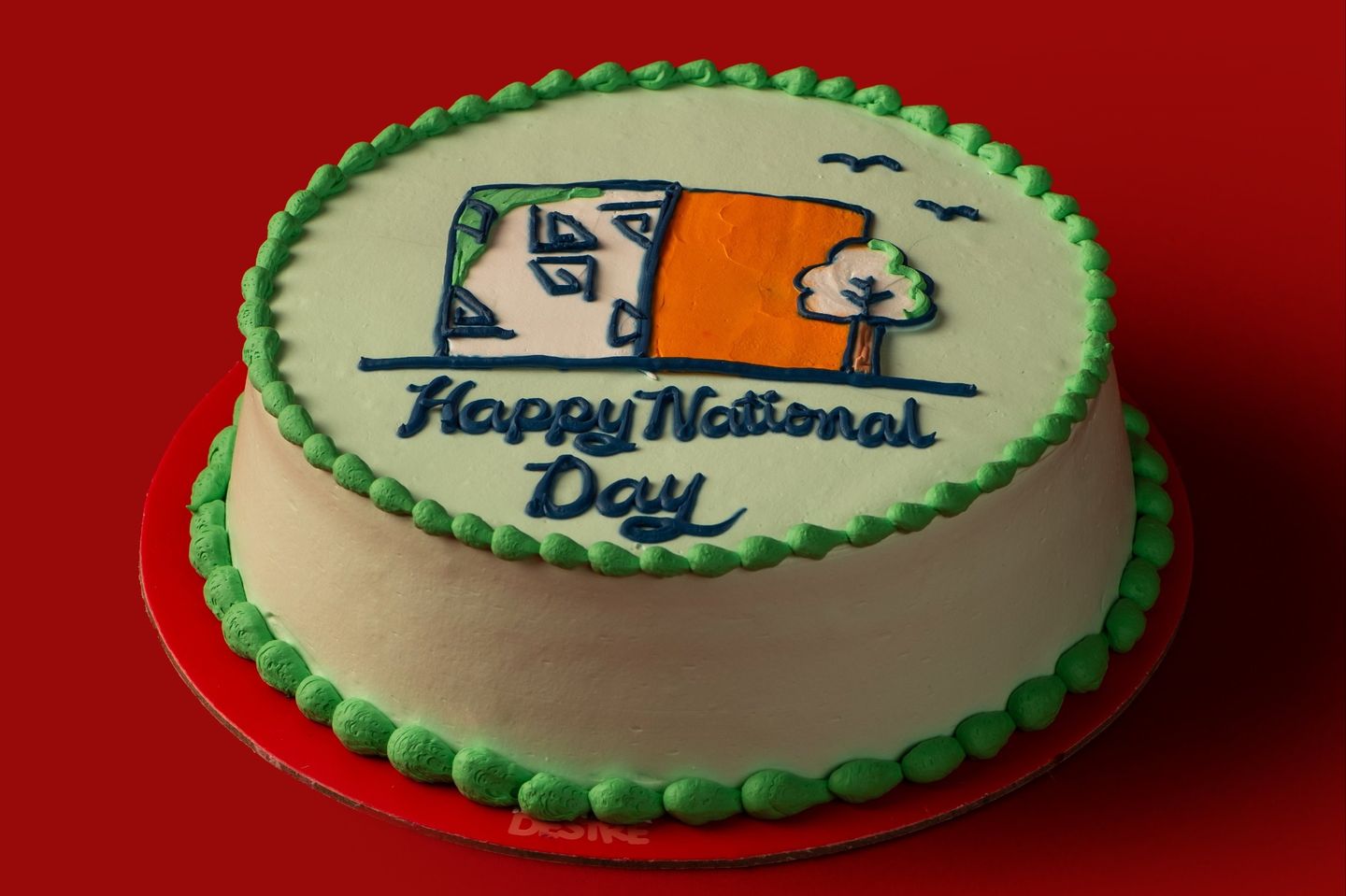 National Day Cake - Vanilla With Sprinkles