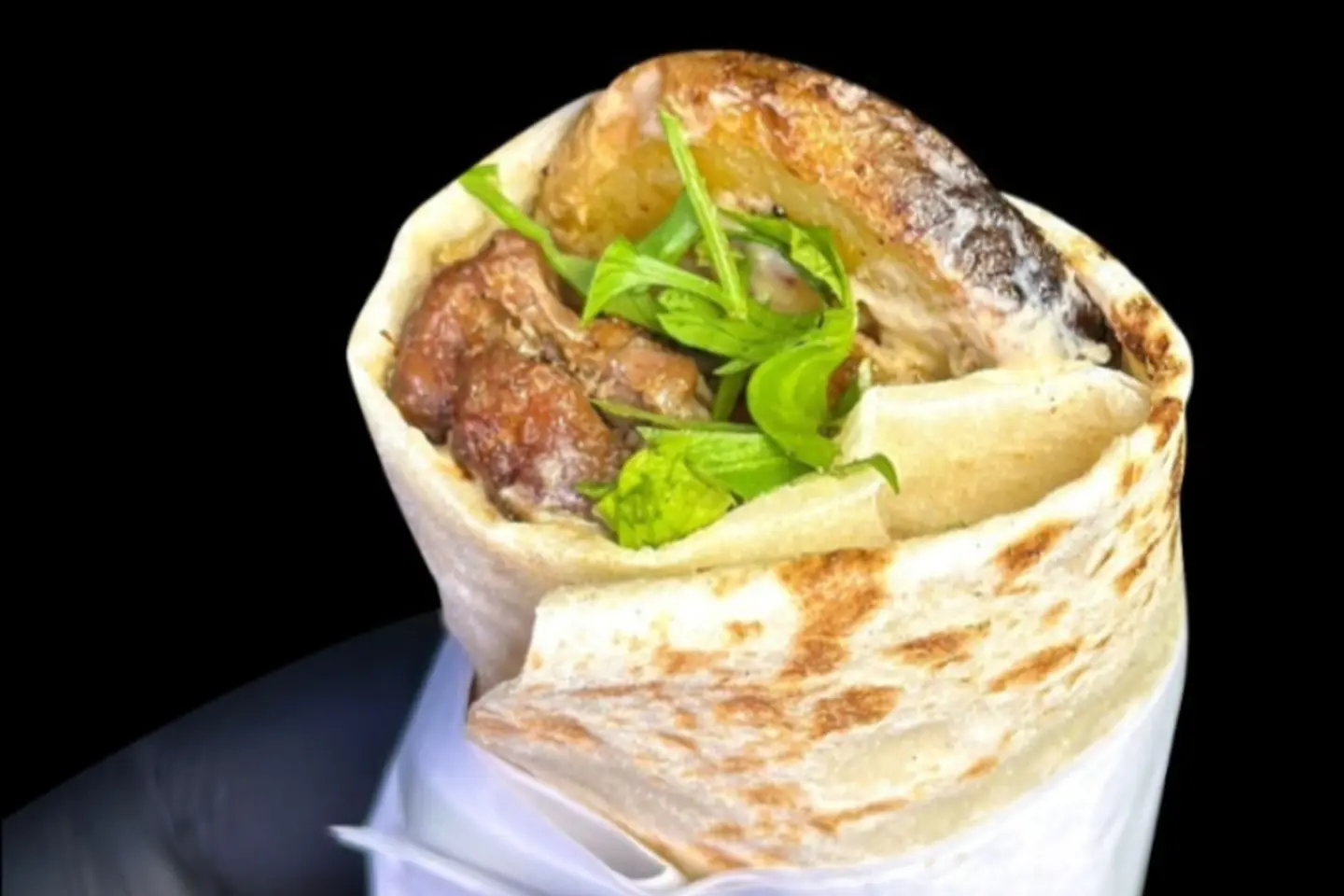 Kebab With Grilled Potatoes Sandwich - Small