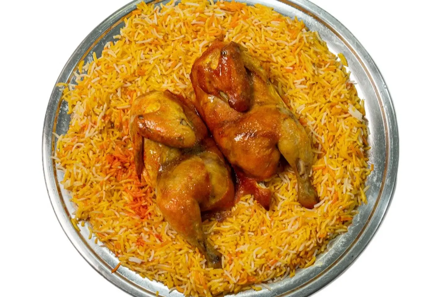 Mandi Chicken With Rice And Qorsan - Half Chicken