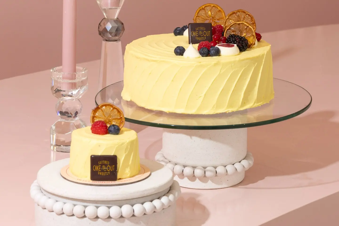 Lemon Raspberry Cake - Med