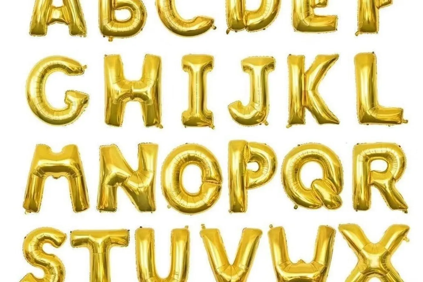 احرف بالإنجليزية معبأه بغاز الهليوم - ذهبي