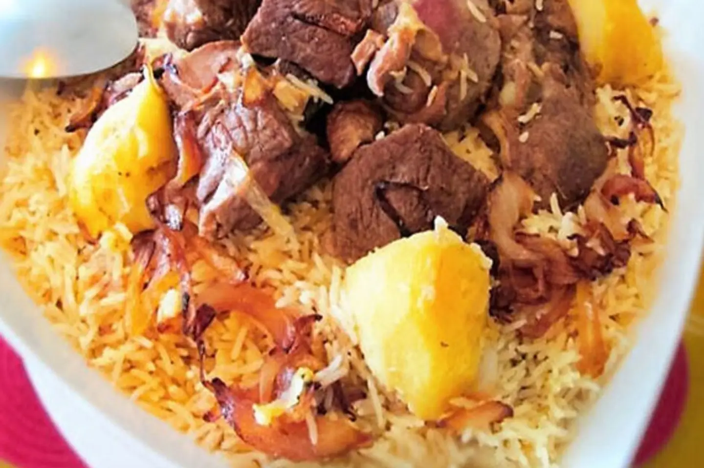 برياني لحم مع بطاطس - وسط