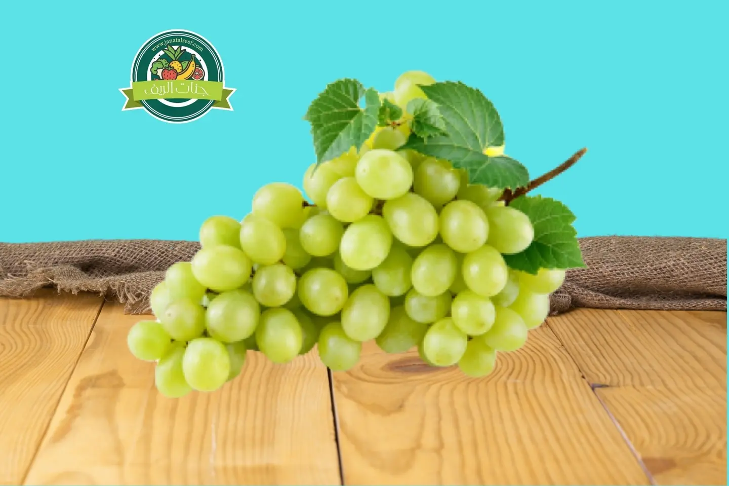 ‏عنب أخضرطازج - نص كيلو عنب اخضر