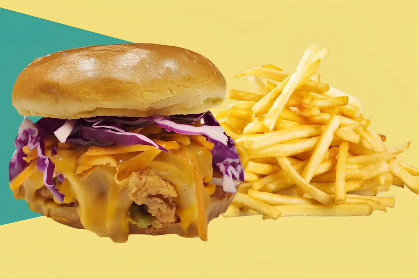 تشكن هني ماسترد عادي - تشكن هني ماسترد مع البطاطس والمشروب