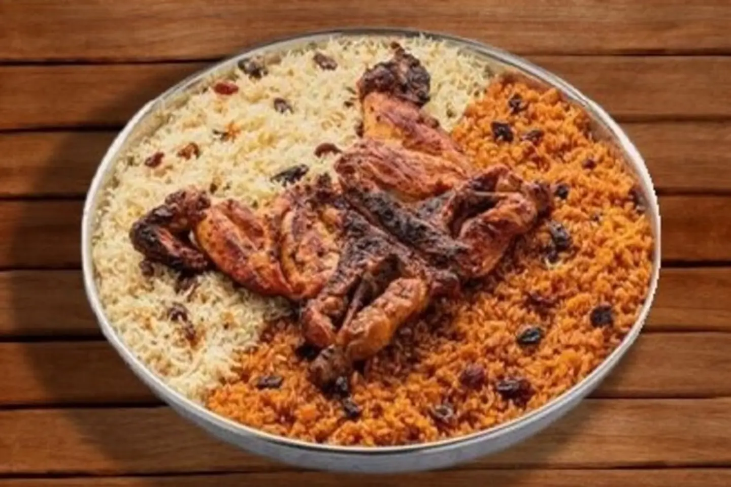 Charcoal Chicken With Rice - Half