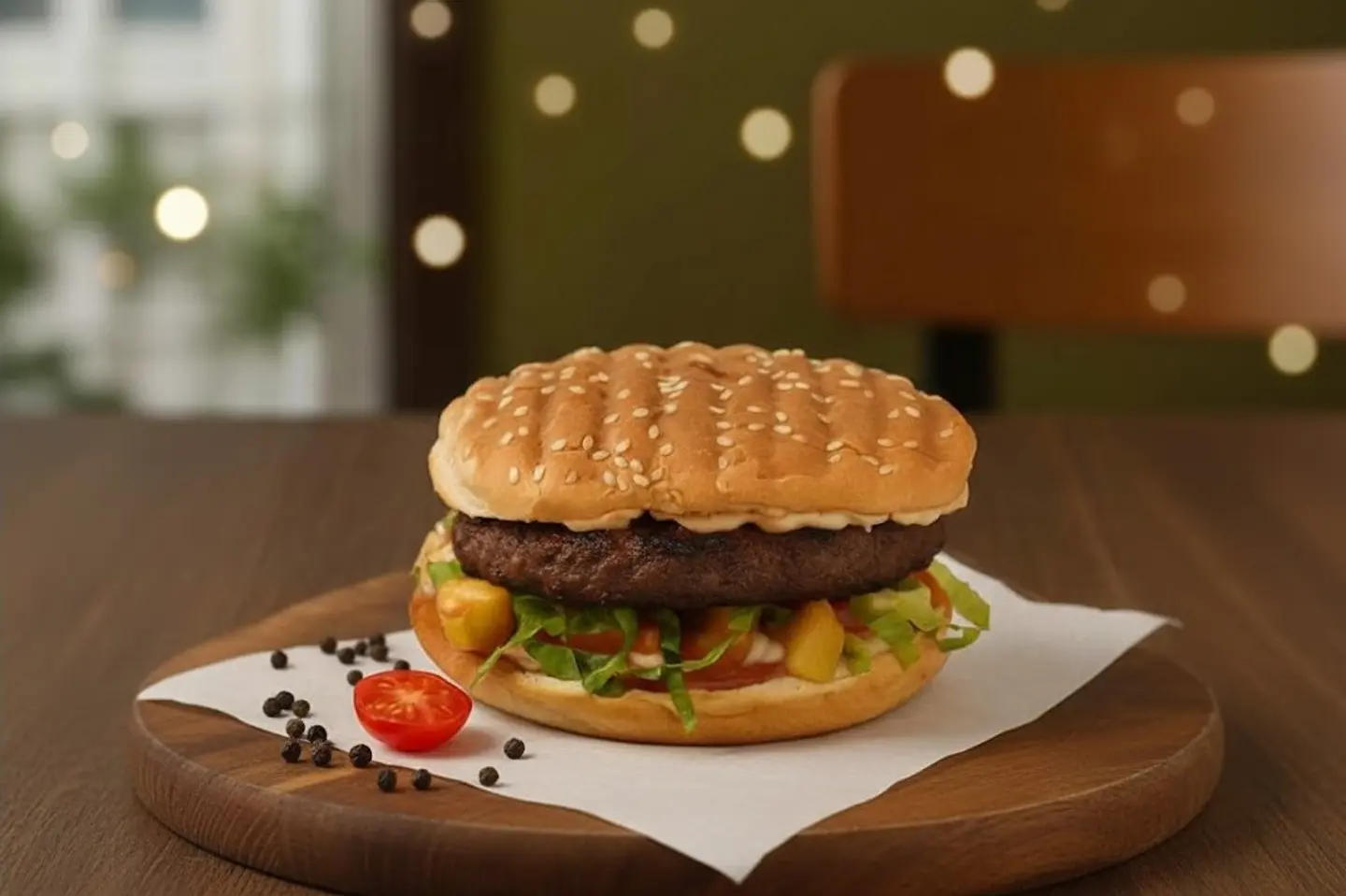 Fried Beef Hamburger - Khubz Eadi