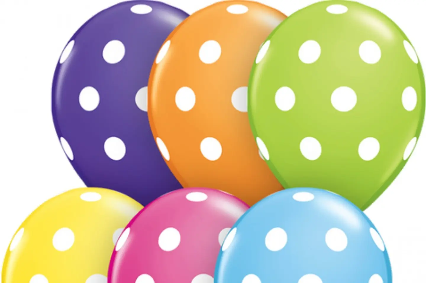 Dot Printed Helium Balloons - Purple