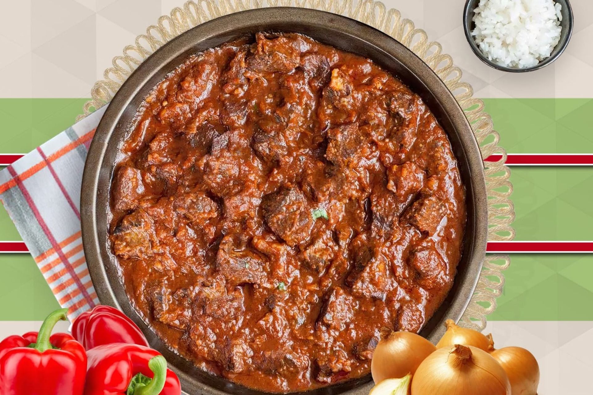 لحم  طازج مسالا - غير حار