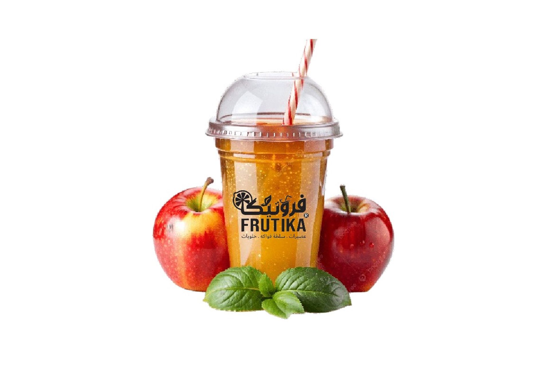 عصير تفاح - كوب وسط