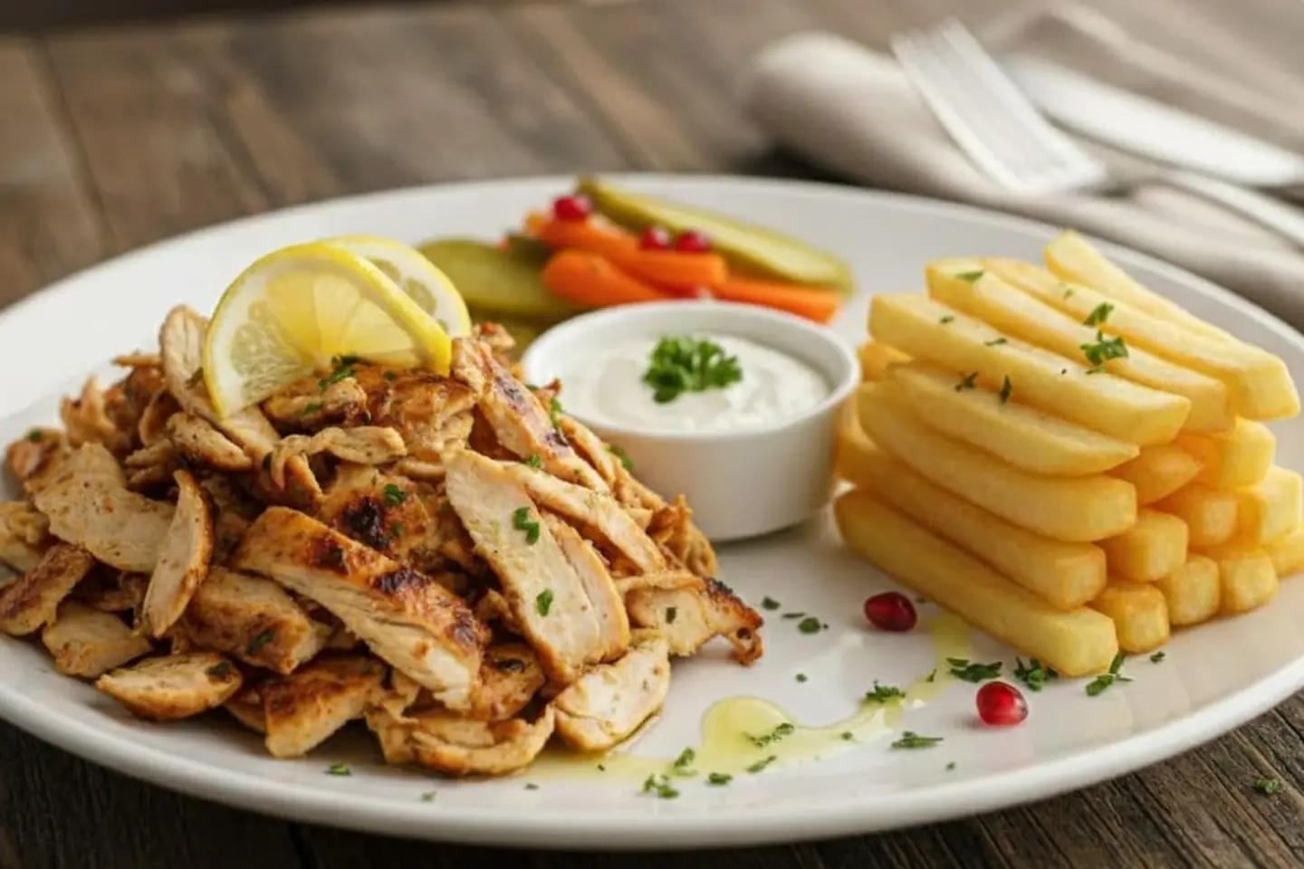 صحن شاورما كرافت - دجاج