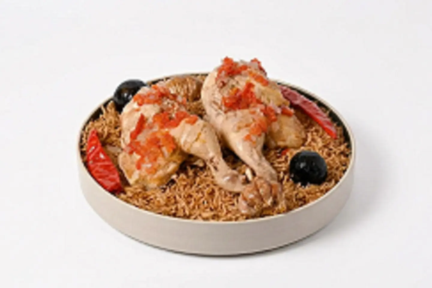 دجاج كبسة بر - حبه مع الرز