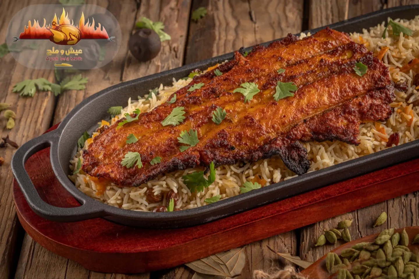 سمك فيليه مشوي  - بدون رز