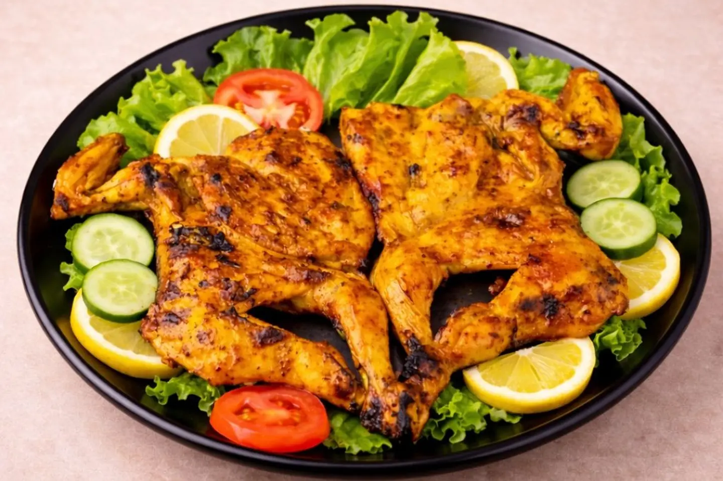 دجاج مظبي - نصف حبة مظبي سادة