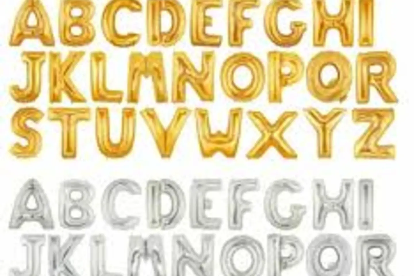 Letter Balloon Gold Selver - Golden