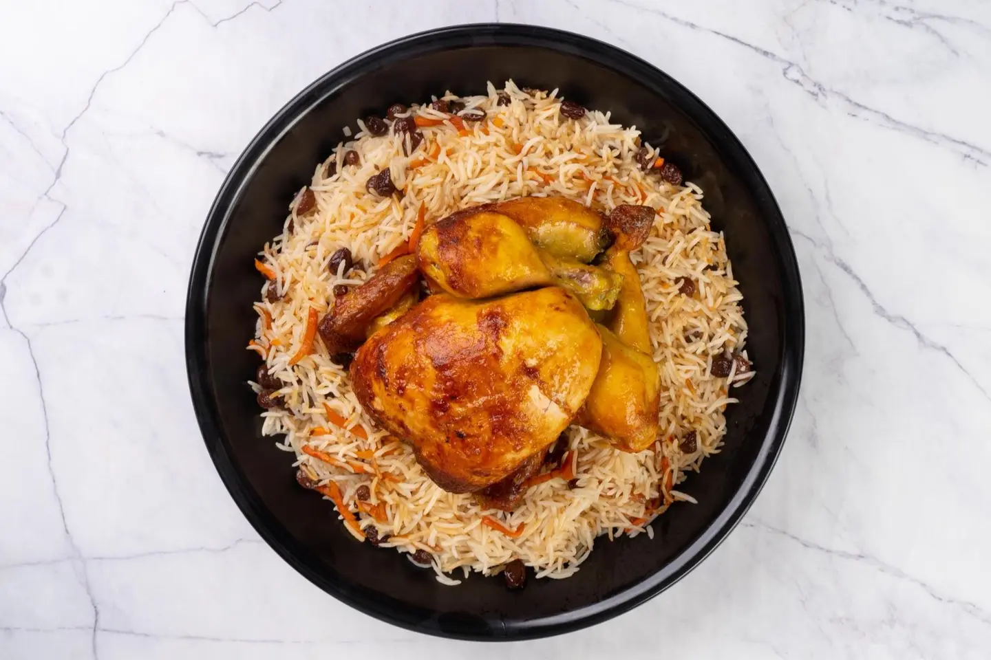 دجاج شواية مع الرز - نص حبة دجاج