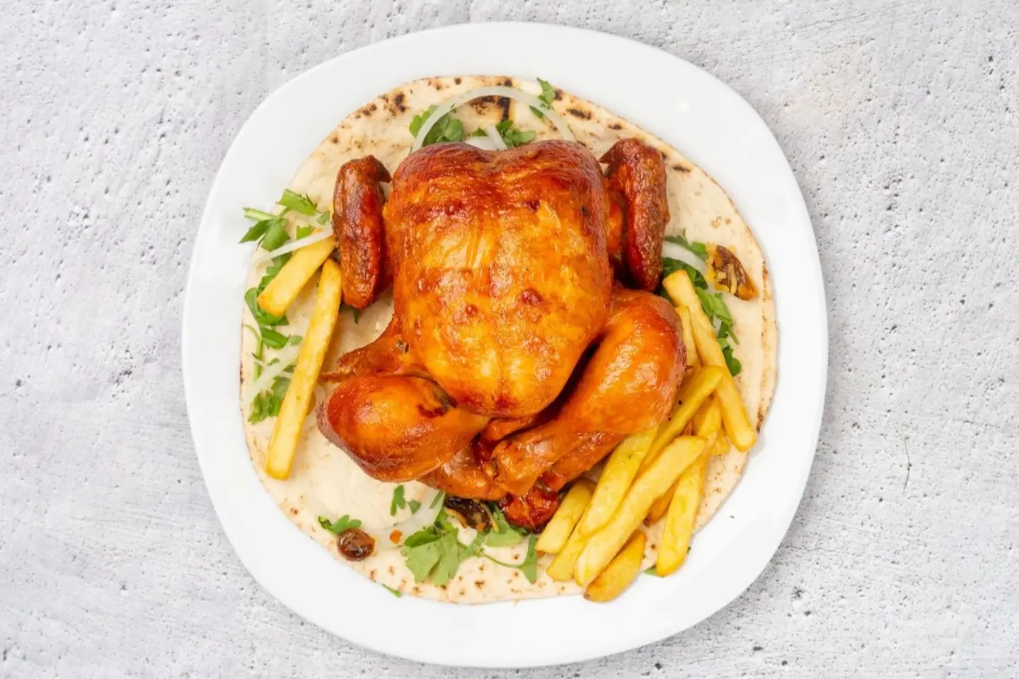 دجاج شواية ساده - نص حبة دجاج