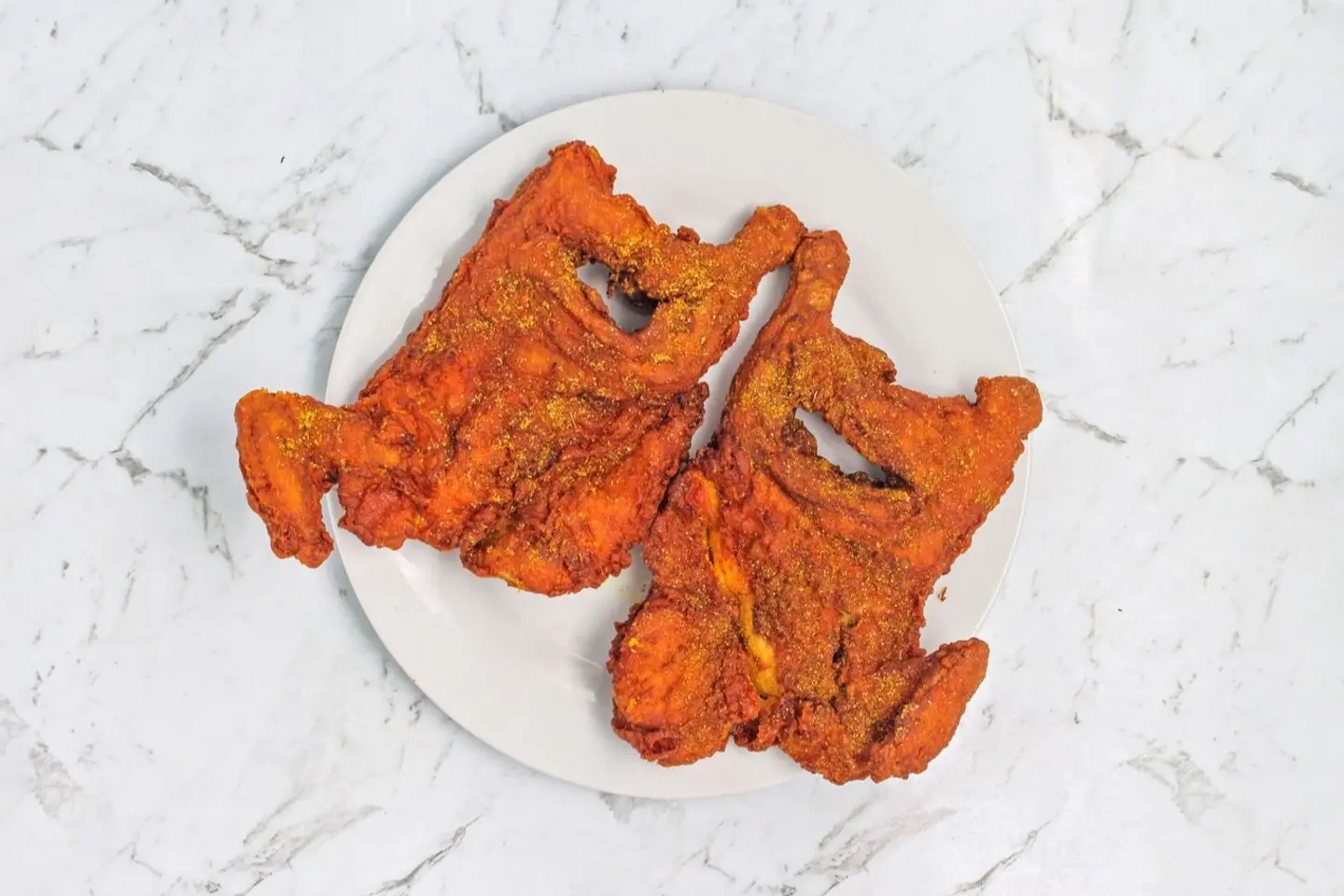 دجاج مقلي ساده - نص حبة دجاج