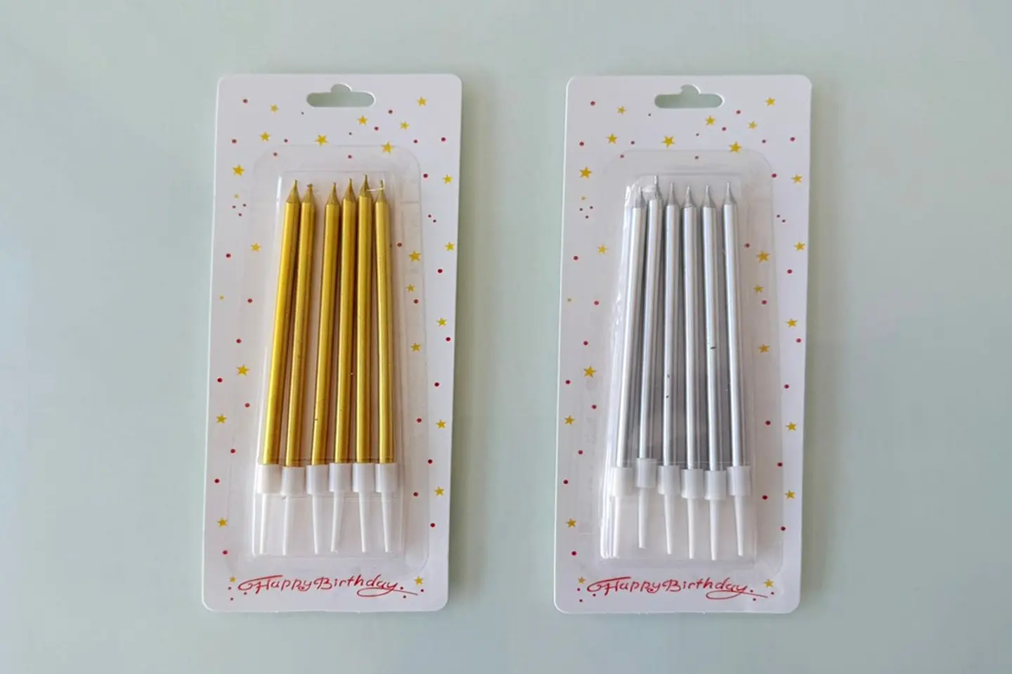 Small Cake Candle - Silver Candle