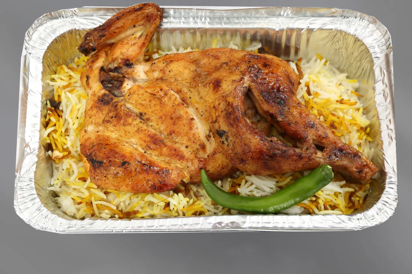 دجاج مظبي رز بشاور - نصف