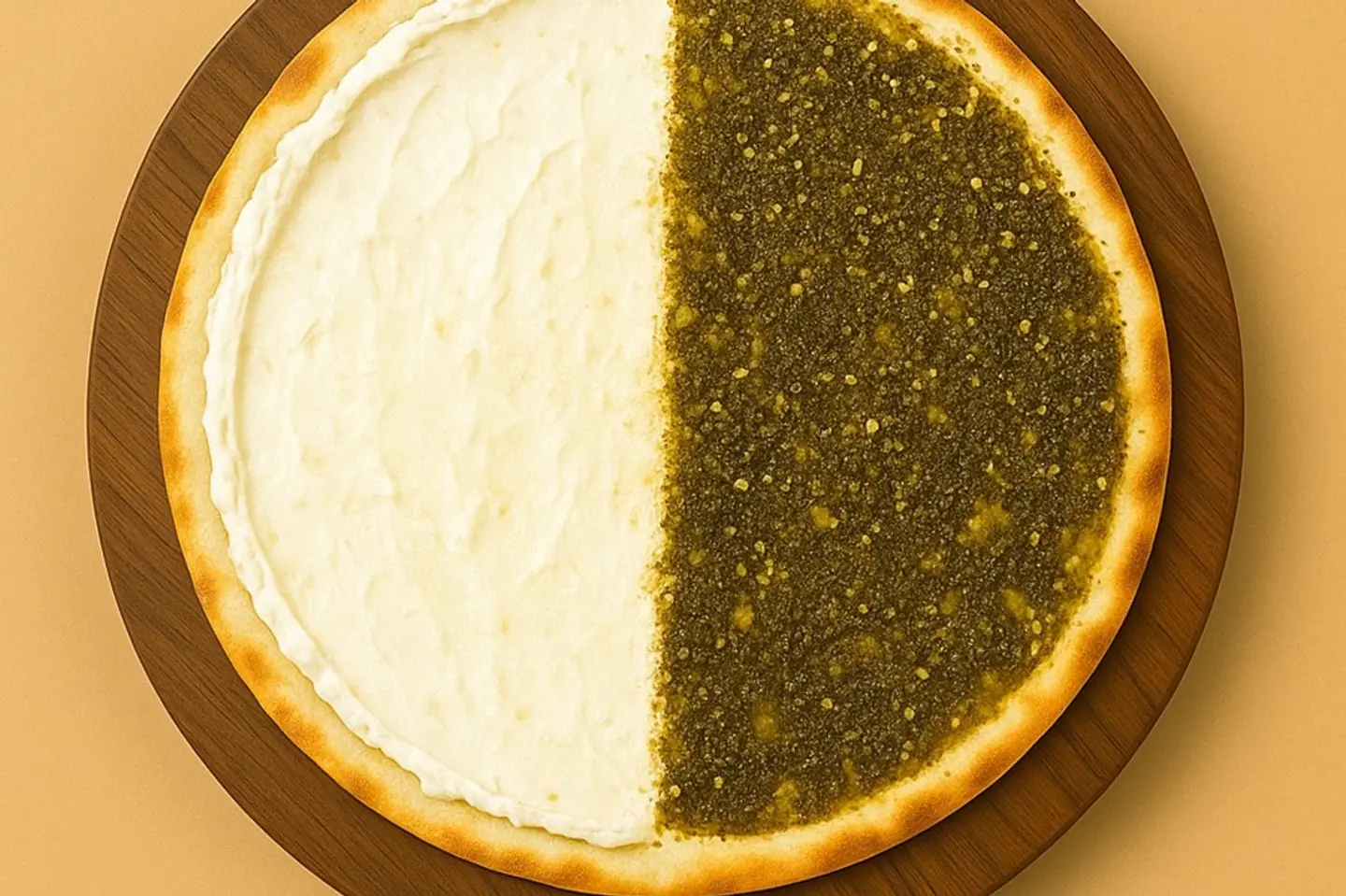 لبنة مع الزعتر  - عجين أبيض