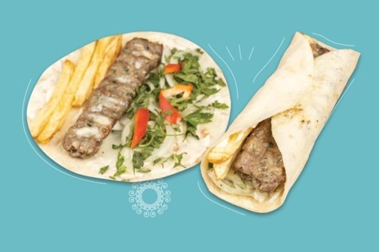 كباب لحم بيتي بالجبن  - صغير
