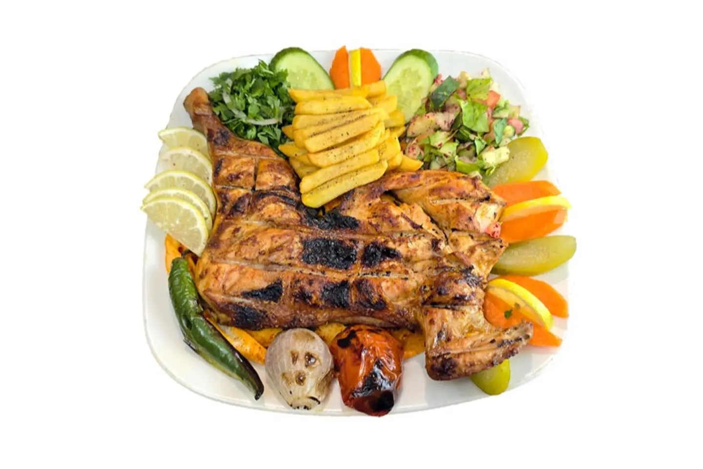 دجاج على الفحم - نصف حبة