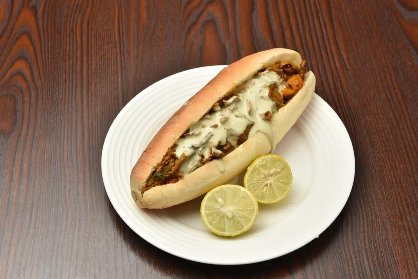 Meat Shawarma With Sauce - Meat Sandwich With Sauce Double