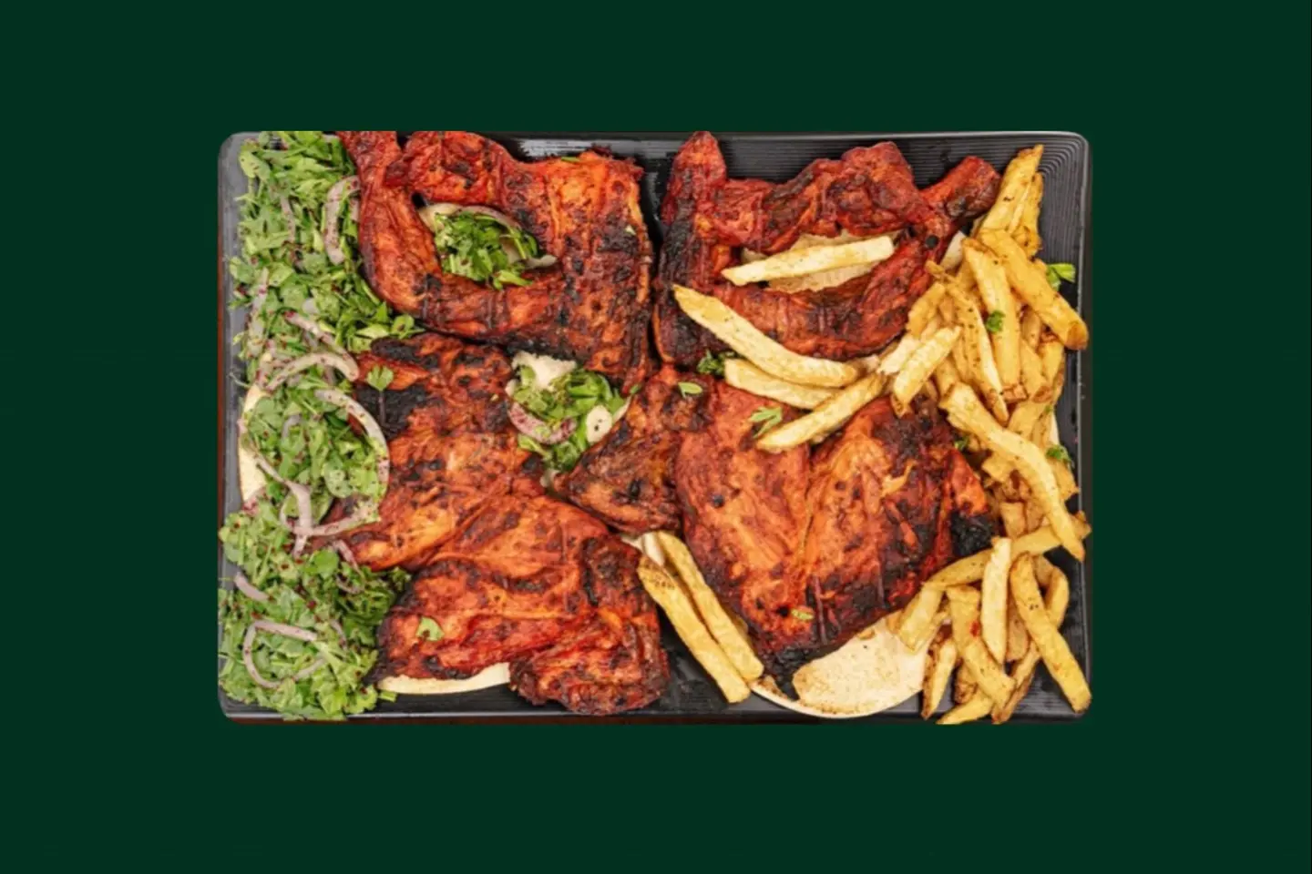 Charcoal Grilled Chicken With Rice - Half