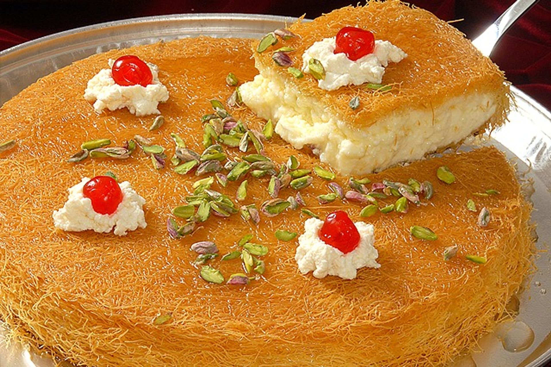 كنافة خشنة بالقشطة - حجم وسط