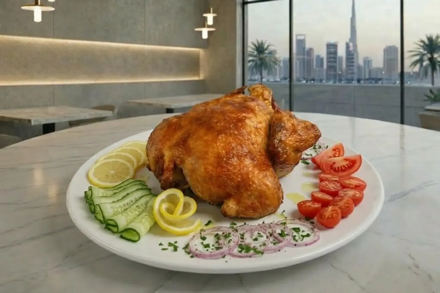 دجاج شواية سادة - نص حبة دجاج