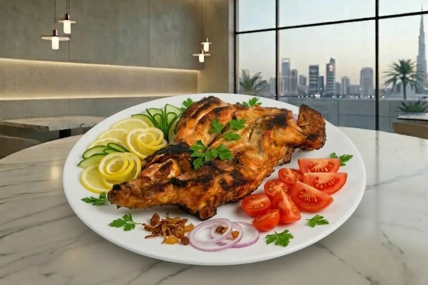 دجاج مظبي سادة - نص حبة دجاج