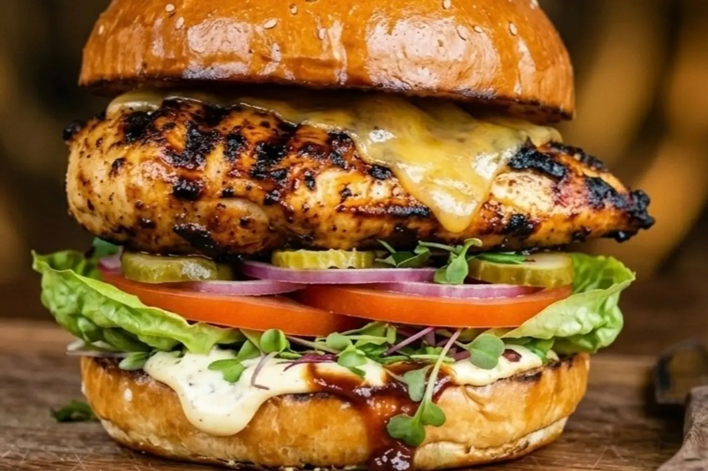 Grilled Burger Chicken - Sandwich