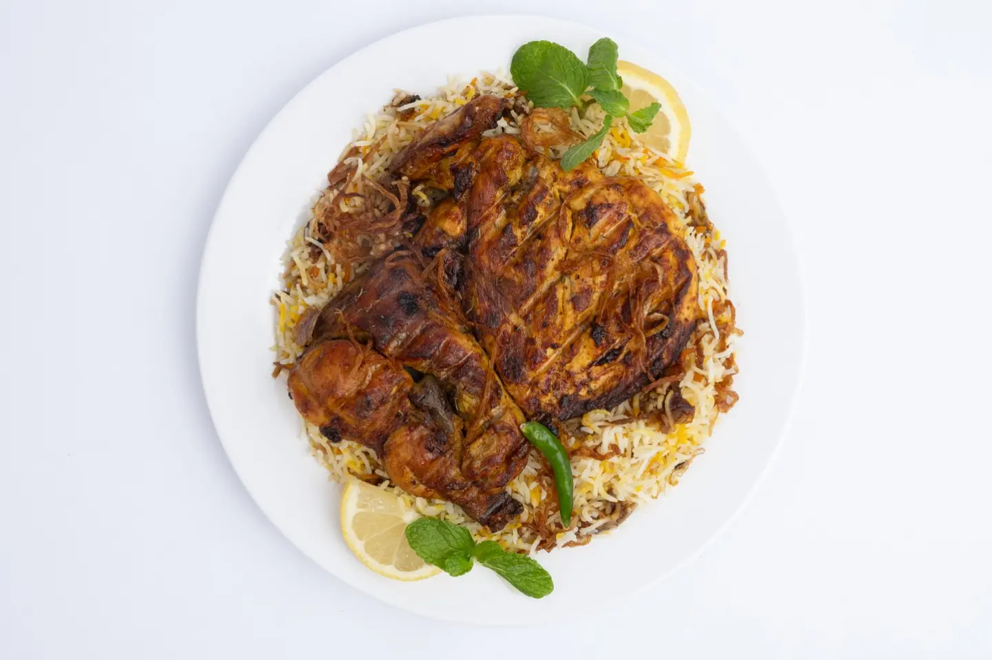 دجاج مشوي على الفحم - كامل