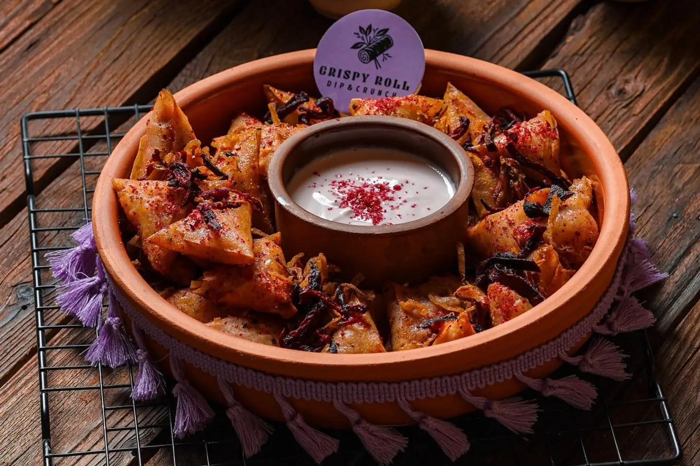 Spinach Musakhan Sambousek - 50 Pieces