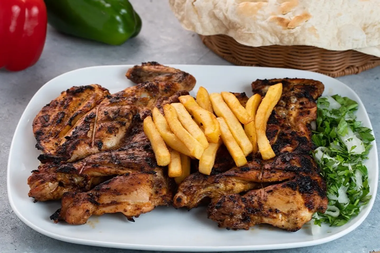 Plain Chicken On Coal - Half A Chicken