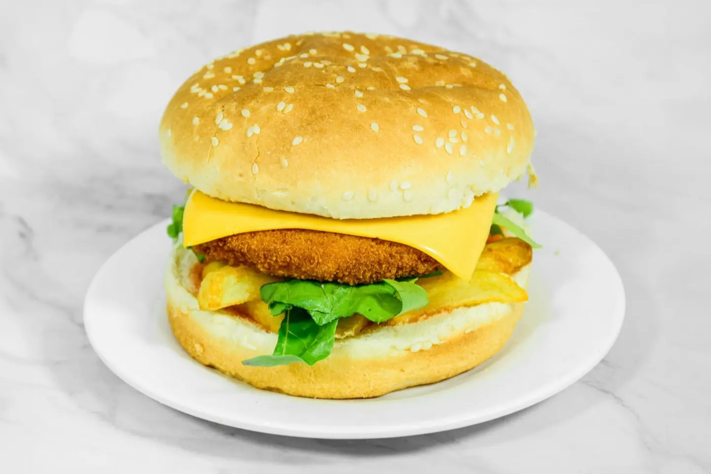 برجر دجاج مقلي - ساندوتش