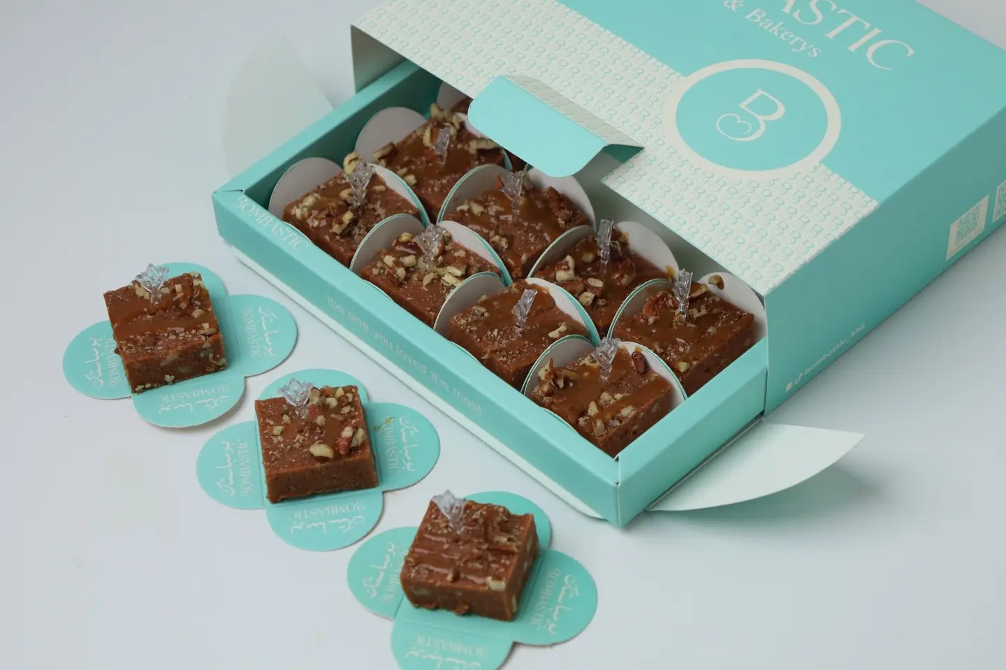 New Roasted Pecan Pieces With Caramel Semolina And Roasted Milk - In The Middle Of Twelve Pieces